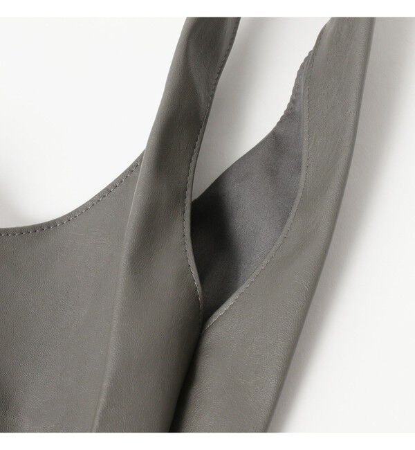 BEAMS「フェイクレザー ショッパー L」|ポーチ|