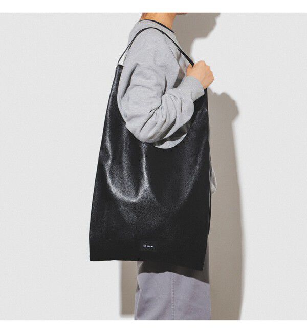 BEAMS「フェイクレザー ショッパー L」|ポーチ|