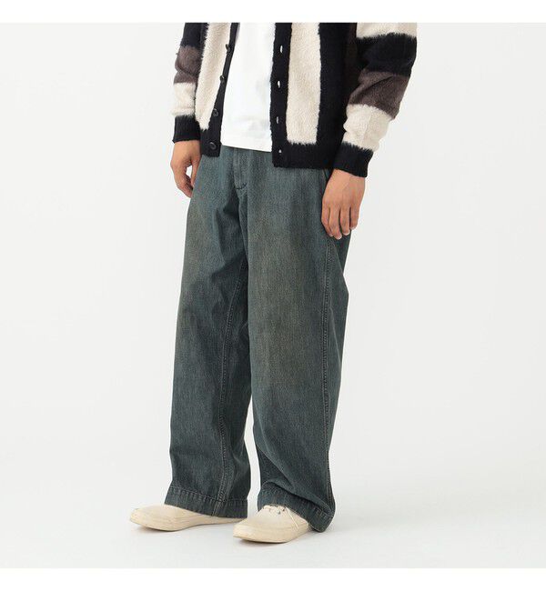 BEAMS PLUS「ダブルダイ デニム ミリタリー トラウザーズ」|チノ|