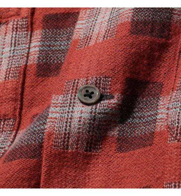 BEAMS PLUS「Open Collar Brushed Satin Plaid」|シャツ・ブラウス|