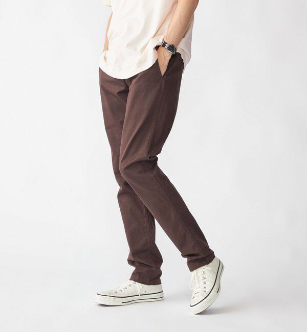 SHIPS「SHIPS:〈抗菌加工〉japan quality カラー テーパード スリム チノパンツ」|チノ|
