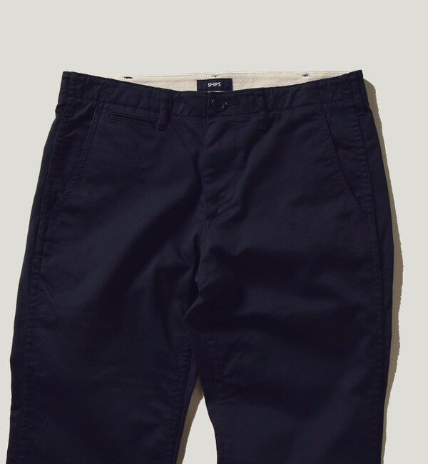SHIPS「SHIPS:〈抗菌加工〉japan quality カラー テーパード スリム チノパンツ」|チノ|