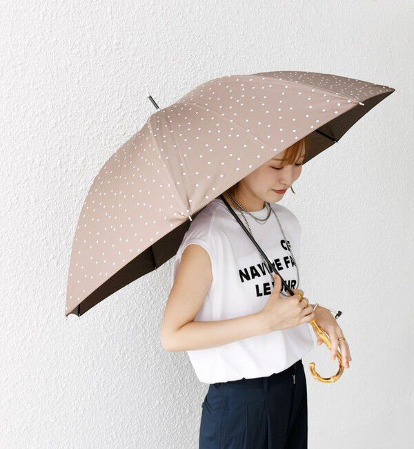 SHIPS for women「ドット アンブレラ」|傘|ブラウン
