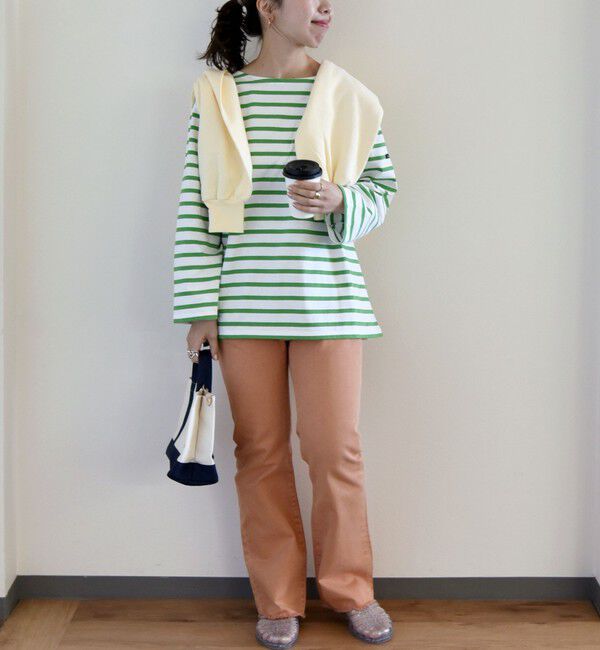 SHIPS any「SHIPS any:〈ウォッシャブル〉オーガニック ツイル フレア パンツ」|デニム|