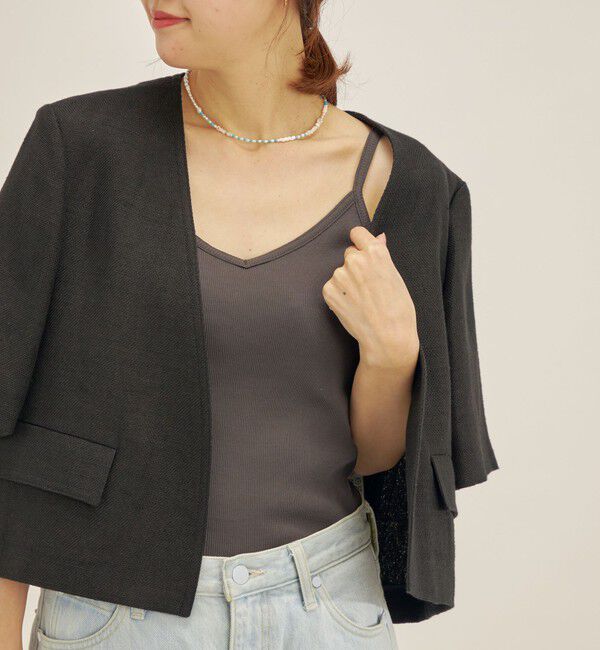 SHIPS for women「オーガニック コットン キャミソール」|キャミソール|ダークグレー