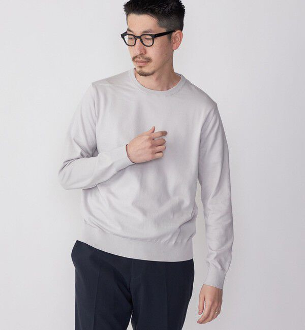 SHIPS「SHIPS: シーアイランド コットン クールネック 無地 ニット」|ニット・セーター|