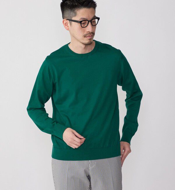 SHIPS「SHIPS: シーアイランド コットン クールネック 無地 ニット」|ニット・セーター|