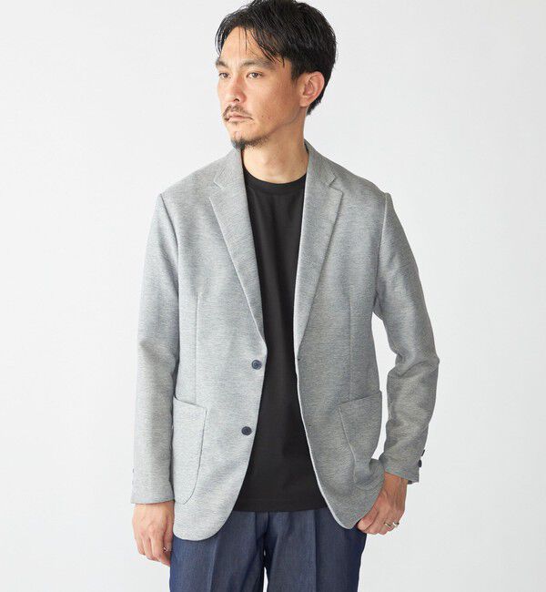 SHIPS「SHIPS:〈手洗い可能〉ウール ブレンド カラミ ジャケット」|テーラードジャケット|グレー