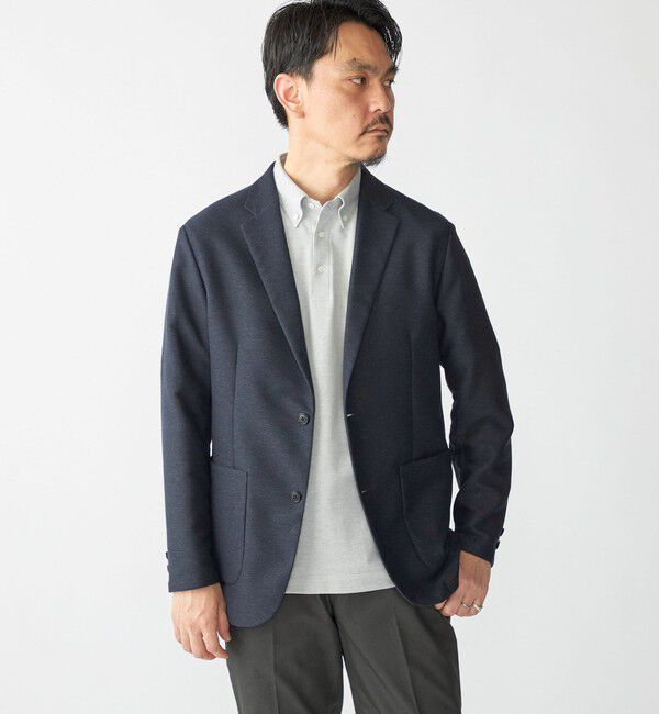 SHIPS「SHIPS:〈手洗い可能〉ウール ブレンド カラミ ジャケット」|テーラードジャケット|ネイビー