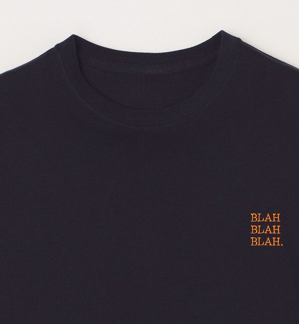 SHIPS any「【WEB限定】SHIPS any: BLAH BLAH BLAH.ワンポイント 刺繍 ルーズ Tシャツ(ユニセックス)◇」|Tシャツ・カットソー|