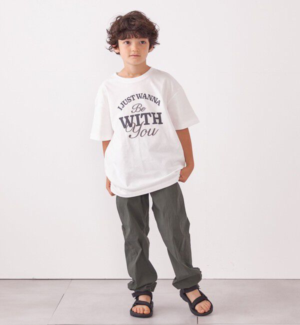 SHIPS any「SHIPS any: プリント &times; 刺繍 ロゴ Tシャツ<KIDS>」|Tシャツ・カットソー|