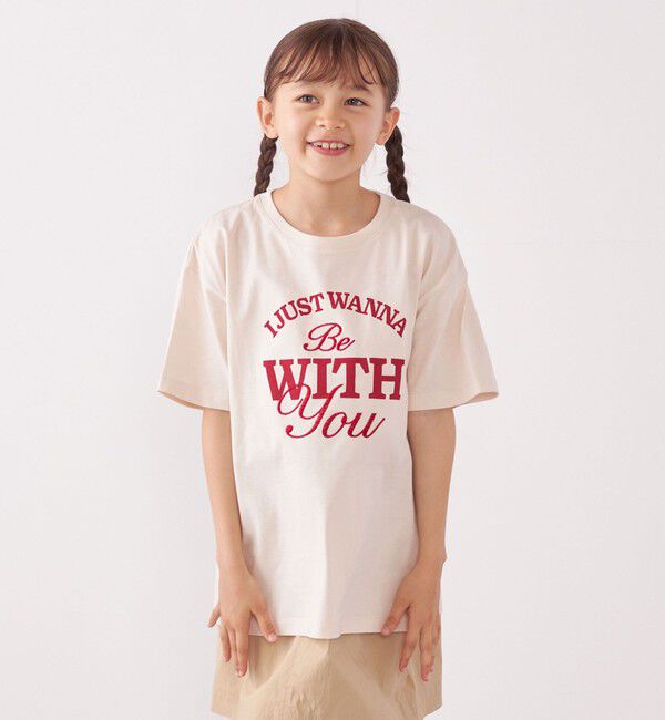 SHIPS any「SHIPS any: プリント &times; 刺繍 ロゴ Tシャツ<KIDS>」|Tシャツ・カットソー|