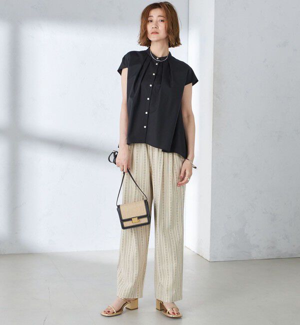 SHIPS for women「〈手洗い可能〉裾 フレア フレンチ スリーブ ブラウス」|シャツ・ブラウス|