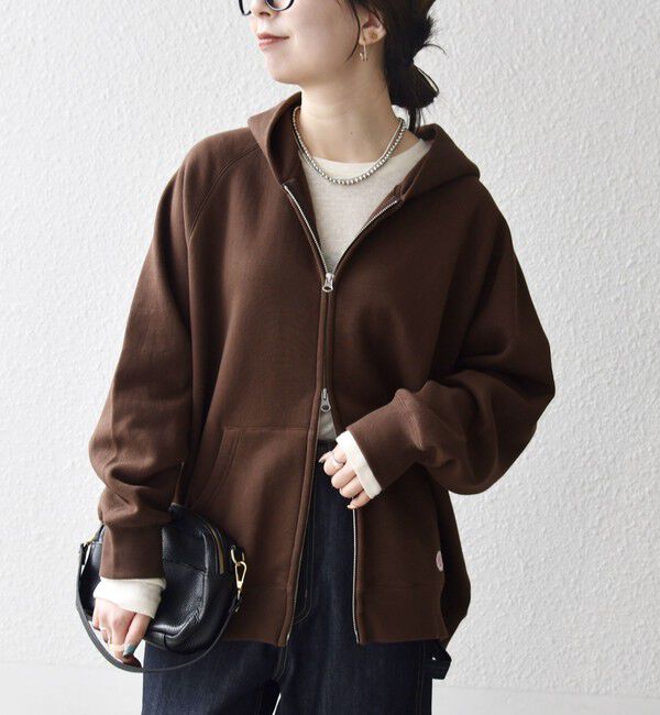 SHIPS any「SHIPS any:〈洗濯機可能〉USAコットン 裏起毛 ジップ スウェット パーカー」|パーカー|