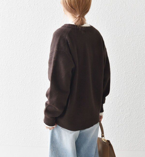 SHIPS any「SHIPS any:〈手洗い可能〉AQUA カシミヤ ミックス スキッパー カーディガン」|カーディガン|