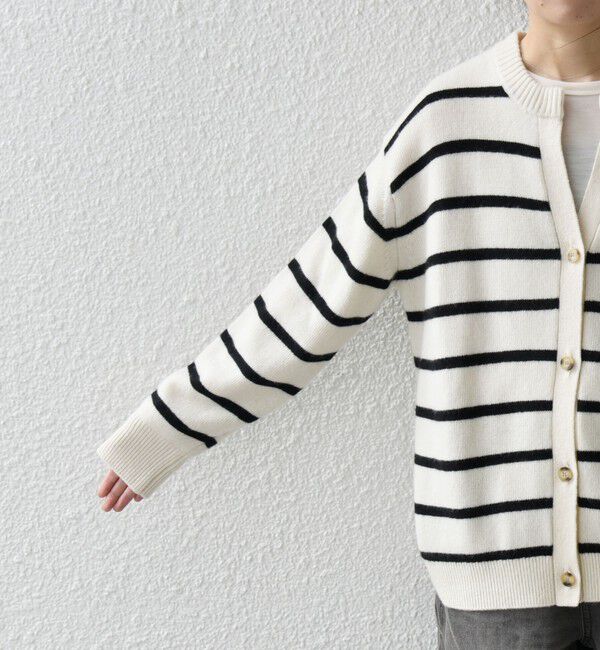 SHIPS any「SHIPS any:〈手洗い可能〉AQUA カシミヤ ミックス スキッパー カーディガン」|カーディガン|