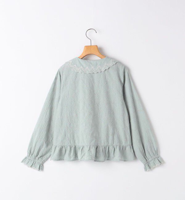 SHIPS KIDS「SHIPS KIDS:140～150cm / 刺繍 カラー ブラウス」|シャツ・ブラウス|