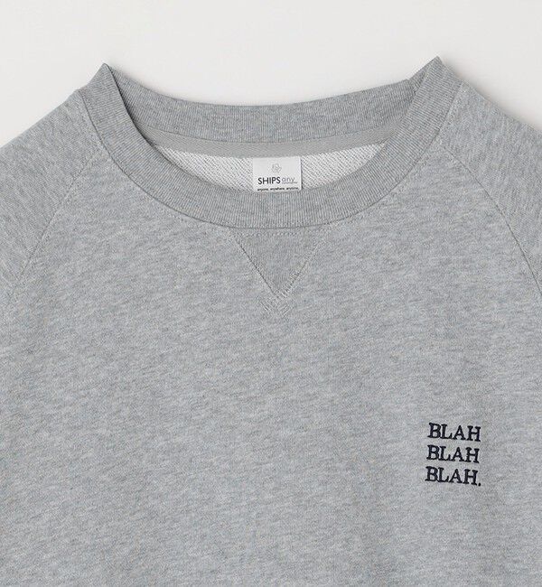 SHIPS any「【WEB限定】SHIPS any: BLAH BLAH BLAH. ワンポイント 刺繍 ラグラン ルーズ スウェット◇」|スウェット・ジャージ|