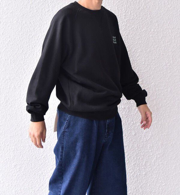 SHIPS any「【WEB限定】SHIPS any: BLAH BLAH BLAH. ワンポイント 刺繍 ラグラン ルーズ スウェット◇」|スウェット・ジャージ|