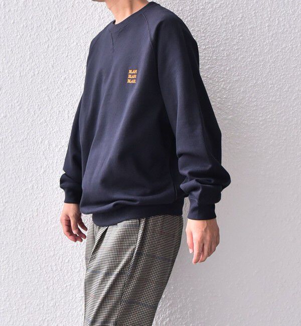 SHIPS any「【WEB限定】SHIPS any: BLAH BLAH BLAH. ワンポイント 刺繍 ラグラン ルーズ スウェット◇」|スウェット・ジャージ|