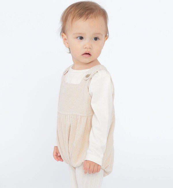 SHIPS KIDS「SHIPS KIDS:80～90cm / コーデュロイ オーバーオール ロンパース」|ロンパース|