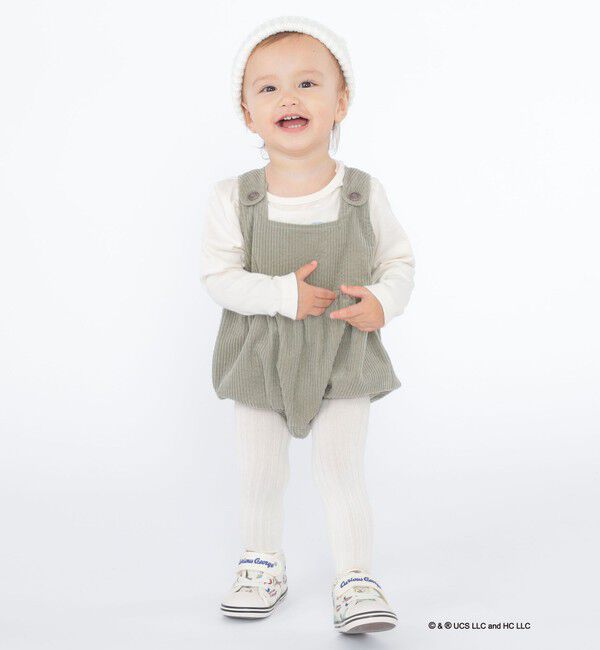 SHIPS KIDS「SHIPS KIDS:80～90cm / コーデュロイ オーバーオール ロンパース」|ロンパース|