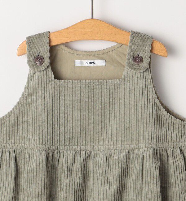 SHIPS KIDS「SHIPS KIDS:80～90cm / コーデュロイ オーバーオール ロンパース」|ロンパース|