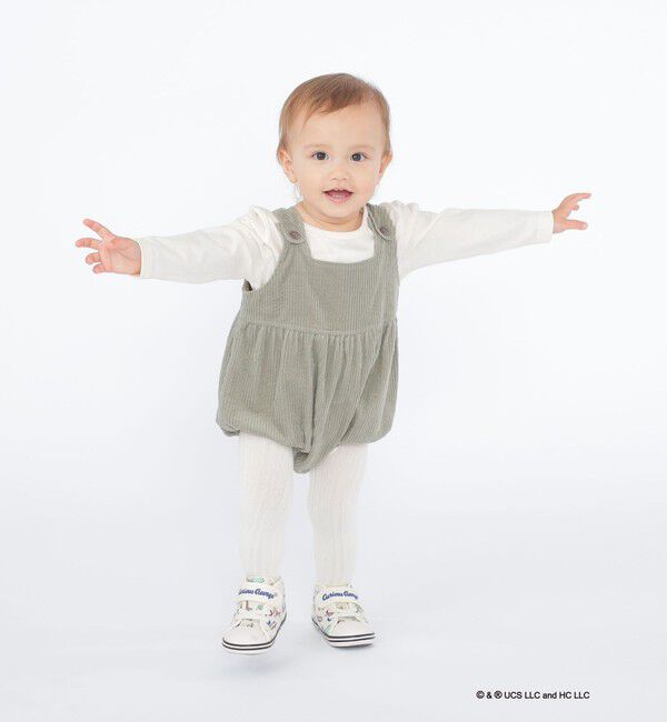 SHIPS KIDS「SHIPS KIDS:80～90cm / コーデュロイ オーバーオール ロンパース」|ロンパース|