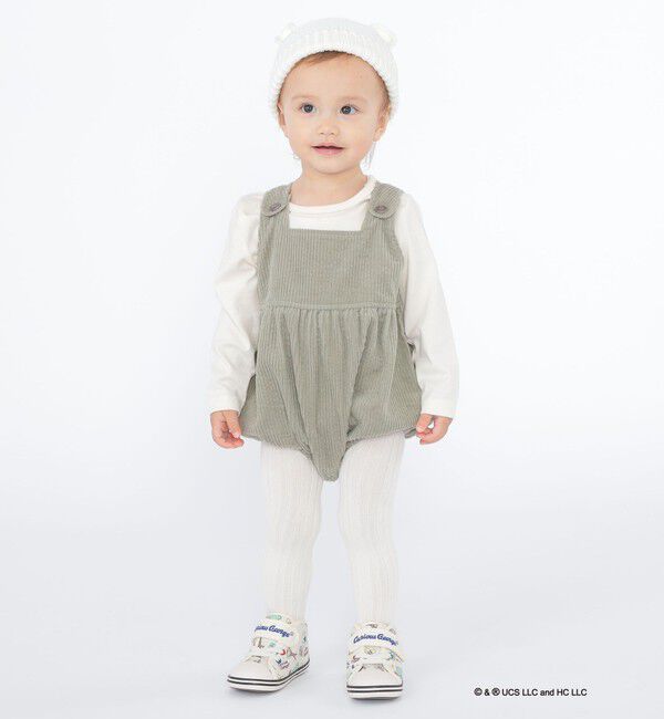 SHIPS KIDS「SHIPS KIDS:80～90cm / コーデュロイ オーバーオール ロンパース」|ロンパース|