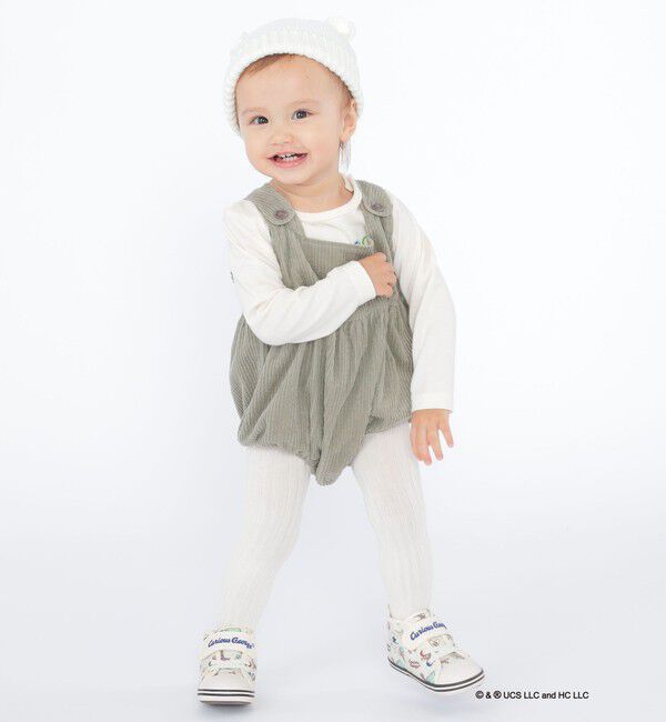 SHIPS KIDS「SHIPS KIDS:80～90cm / コーデュロイ オーバーオール ロンパース」|ロンパース|