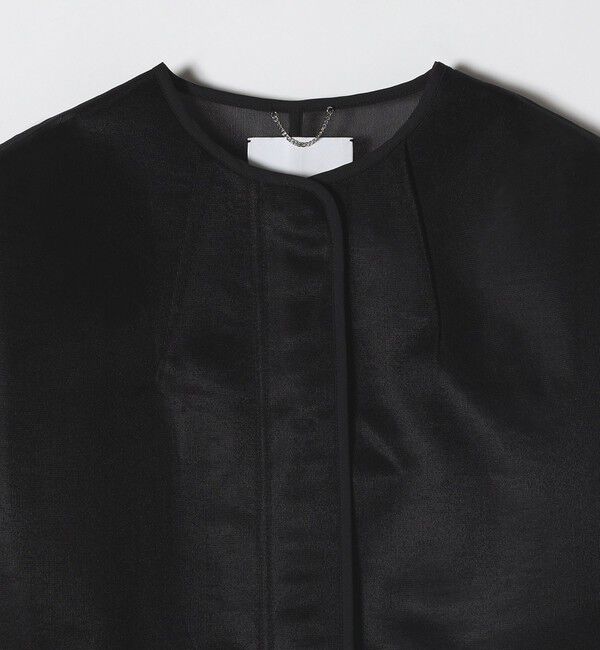 quaranciel「quaranciel:〈手洗い可能〉シアー ドルマン ブルゾン ジャケット」|ノーカラージャケット|
