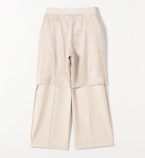 quaranciel「quaranciel: フラップ デザイン センター シーム セミ ワイド パンツ（セットアップ対応）」|その他|