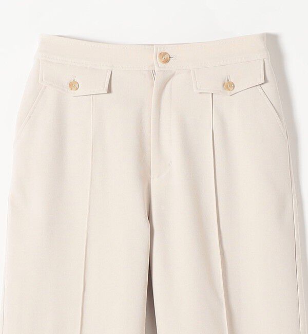 quaranciel「quaranciel: フラップ デザイン センター シーム セミ ワイド パンツ（セットアップ対応）」|その他|