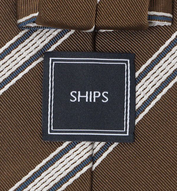 SHIPS「SHIPS: フォサッティ シルク コットン ストライプ ネクタイ」|ネクタイ・蝶ネクタイ|