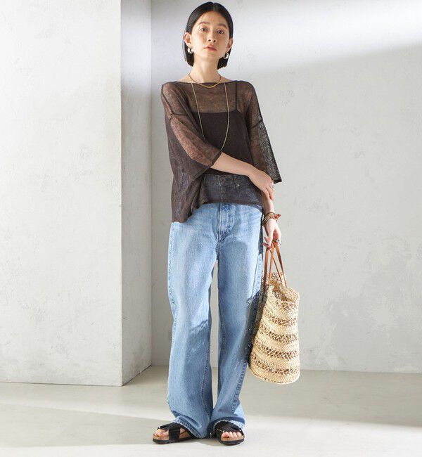 SHIPS for women「〈手洗い可能〉イタリアン シアー リネン プルオーバー」|ニット・セーター|