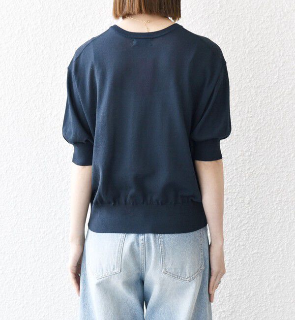 SHIPS any「SHIPS any:〈接触冷感/手洗い可能〉ビジュー ヘンリーネック ニット プルオーバー」|ニット・セーター|