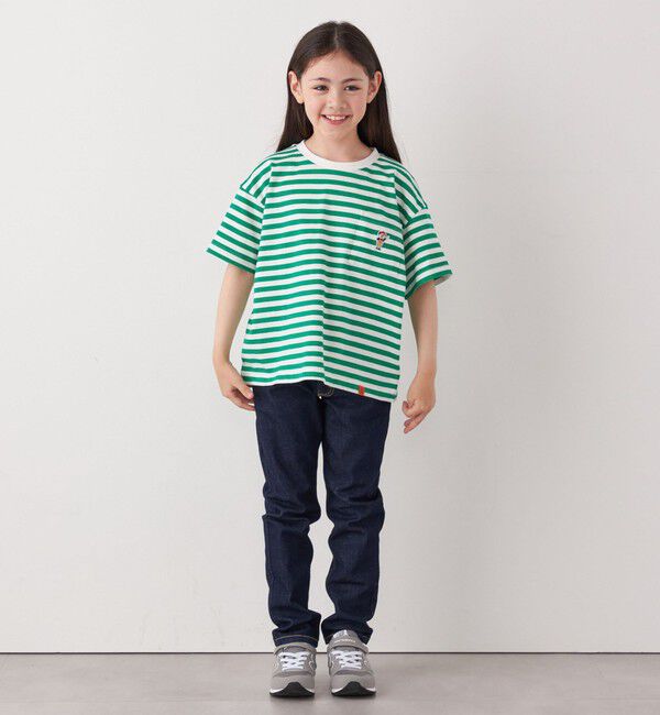 SHIPS any「【SHIPS any別注】UNIVERSAL OVERALL: ボーダー Tシャツ <KIDS>」|Tシャツ・カットソー|