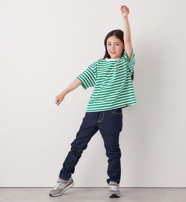 SHIPS any「【SHIPS any別注】UNIVERSAL OVERALL: ボーダー Tシャツ <KIDS>」|Tシャツ・カットソー|