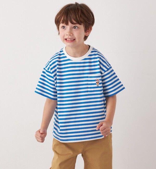 SHIPS any「【SHIPS any別注】UNIVERSAL OVERALL: ボーダー Tシャツ <KIDS>」|Tシャツ・カットソー|