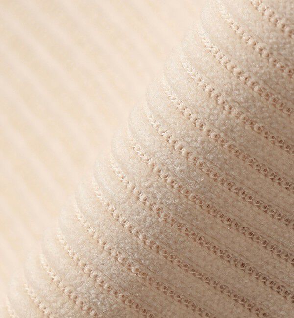 quaranciel「quaranciel:〈洗濯機可能〉ポリエステル ベロア リブ コクーン コンパクト プルオーバー」|Tシャツ・カットソー|