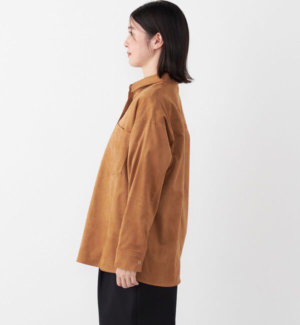 SHIPS Colors 「SHIPS Colors:フェイクスエード（ポリエステル）シャツ◇」|シャツ・ブラウス|