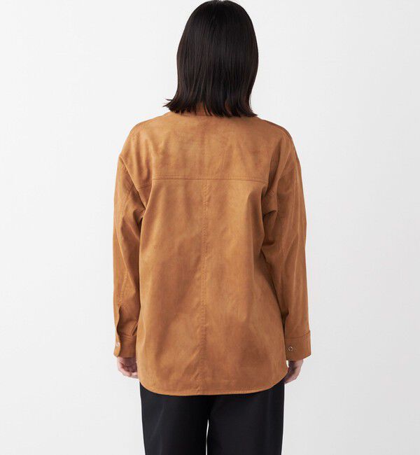 SHIPS Colors 「SHIPS Colors:フェイクスエード（ポリエステル）シャツ◇」|シャツ・ブラウス|