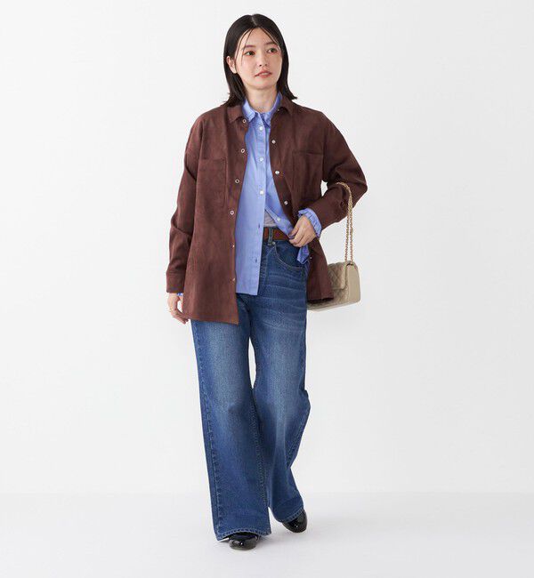 SHIPS Colors 「SHIPS Colors:フェイクスエード（ポリエステル）シャツ◇」|シャツ・ブラウス|