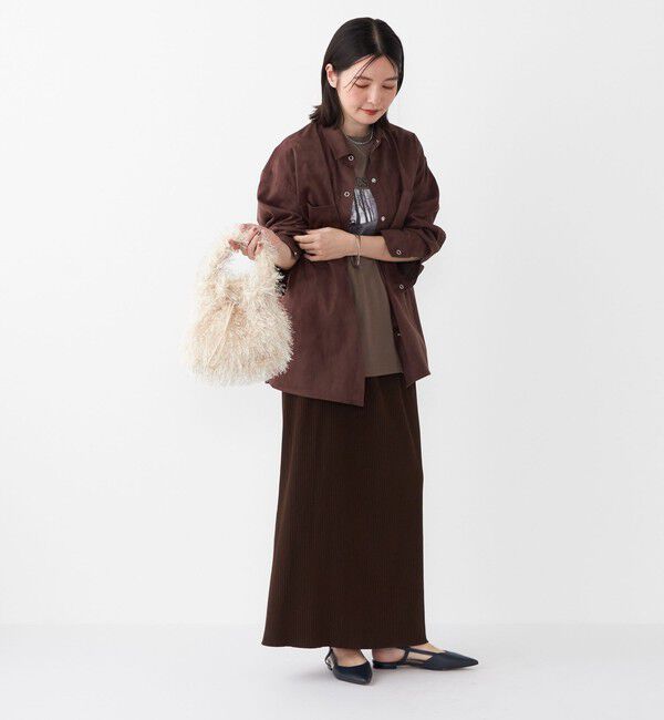 SHIPS Colors 「SHIPS Colors:フェイクスエード（ポリエステル）シャツ◇」|シャツ・ブラウス|