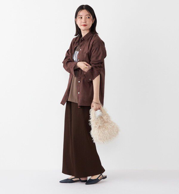 SHIPS Colors 「SHIPS Colors:フェイクスエード（ポリエステル）シャツ◇」|シャツ・ブラウス|