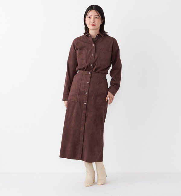 SHIPS Colors 「SHIPS Colors:フェイクスエード（ポリエステル）シャツ◇」|シャツ・ブラウス|