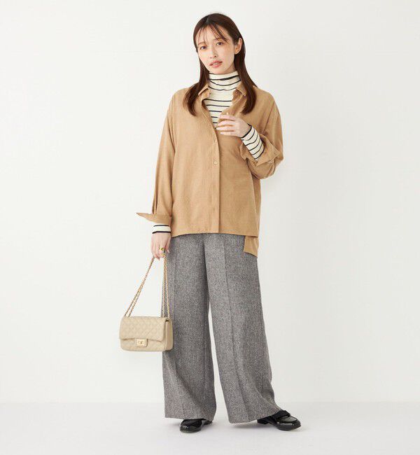 SHIPS Colors 「SHIPS Colors:〈手洗い可能〉バック サテン オーバー シャツ」|シャツ・ブラウス|