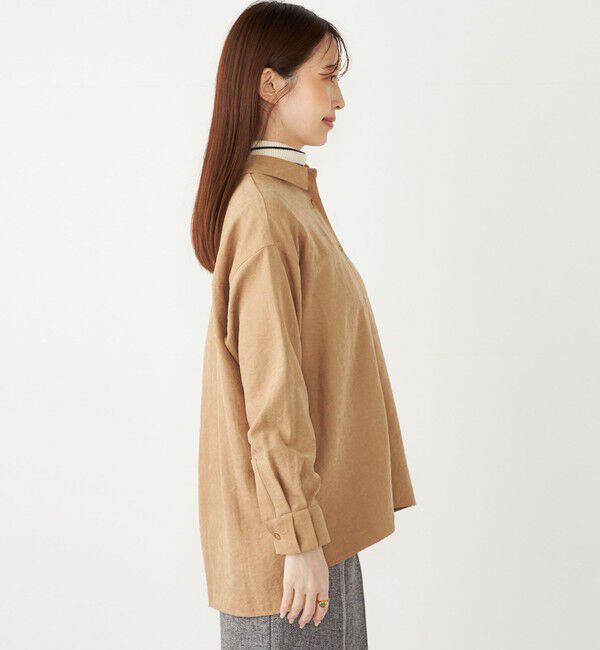 SHIPS Colors 「SHIPS Colors:〈手洗い可能〉バック サテン オーバー シャツ」|シャツ・ブラウス|