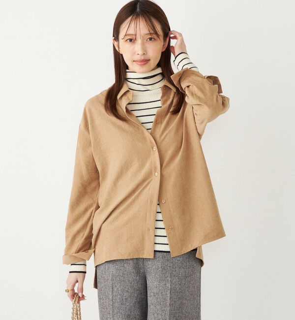 SHIPS Colors 「SHIPS Colors:〈手洗い可能〉バック サテン オーバー シャツ」|シャツ・ブラウス|