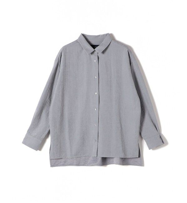 SHIPS Colors 「SHIPS Colors:〈手洗い可能〉バック サテン オーバー シャツ」|シャツ・ブラウス|ライトブルー